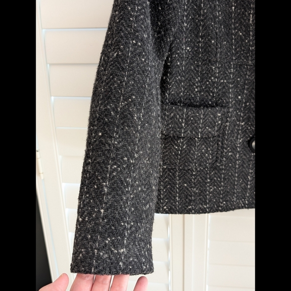 Zara Black and White Tweed Jacket 80% wool - Picture 15 of 16